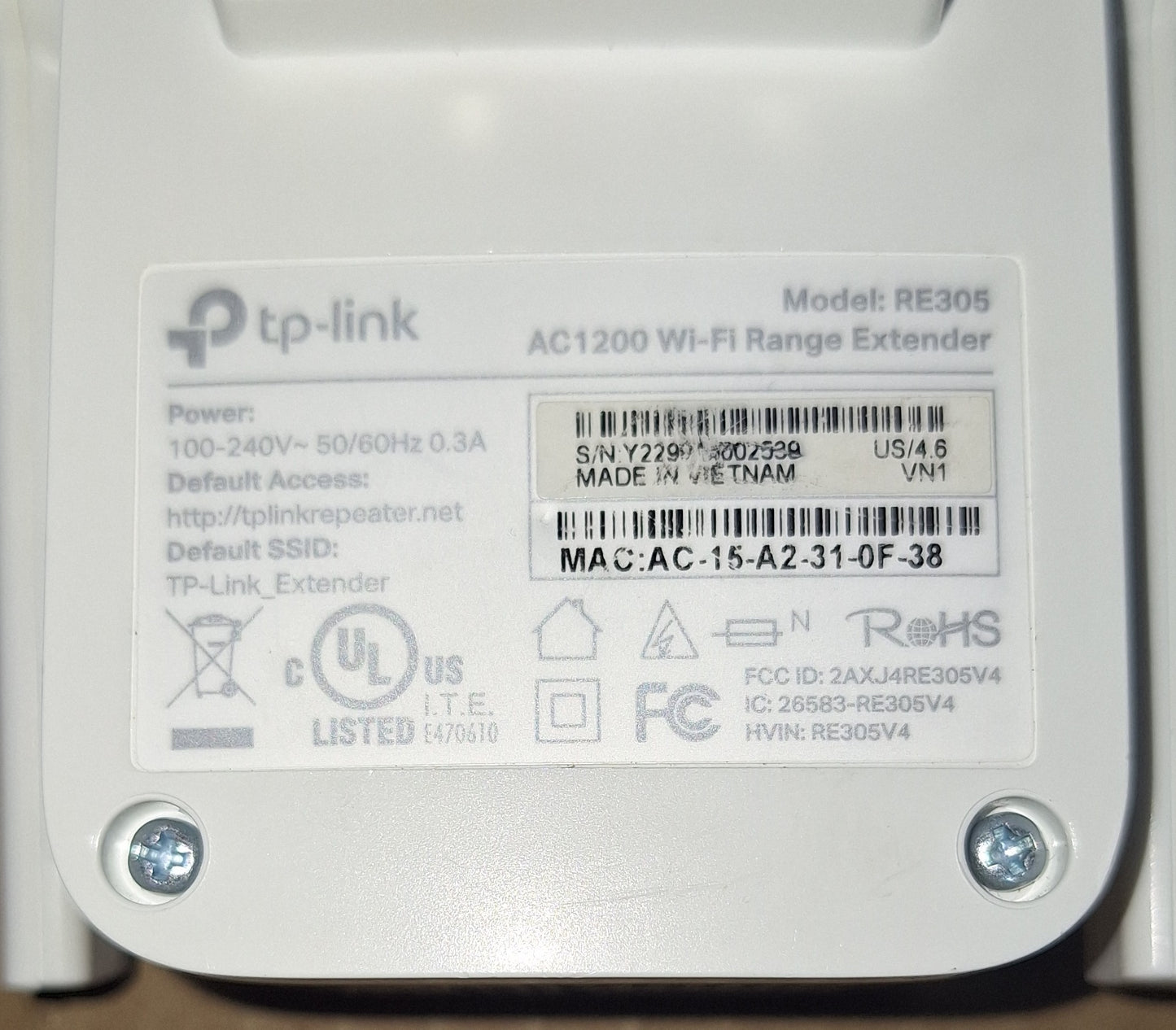 AC1200 Wi-Fi Range Extender